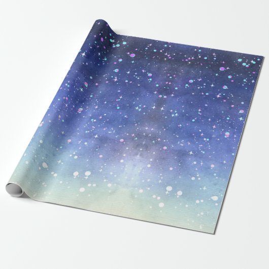Waterverf Galaxy Cadeaupapier (Uitgerold)