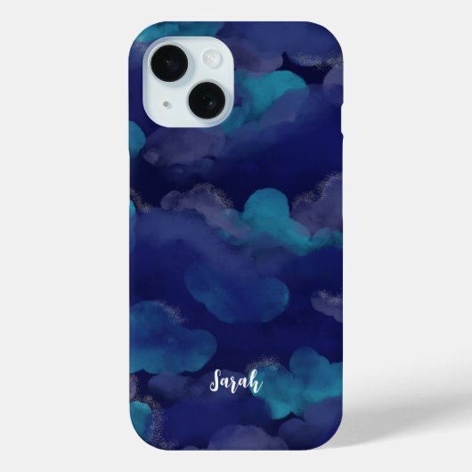 Waterverf Galaxy Clouds Sky iPhone / iPad Case (Achterkant)