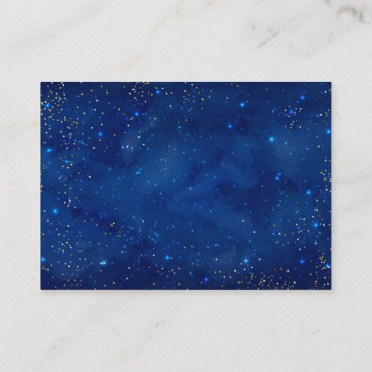 Waterverf Galaxy Cosmic Stars Registry Info Kaart (Achterkant)