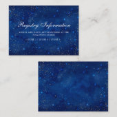 Waterverf Galaxy Cosmic Stars Registry Info Kaart (Voorkant / Achterkant)