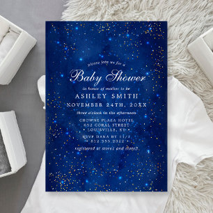 Waterverf Galaxy Cosmic Stars Starry Baby shower Kaart