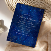 Waterverf Galaxy Cosmic Stars Starry Baby shower Kaart