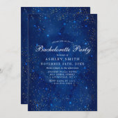 Waterverf Galaxy Cosmic Stars Starry Bachelorette Kaart (Voorkant / Achterkant)