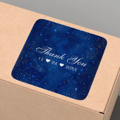 Waterverf Galaxy Cosmic Stars Starry Dank je Vierkante Sticker