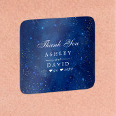 Waterverf Galaxy Cosmic Stars Weddenschap Vierkante Sticker