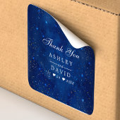 Waterverf Galaxy Cosmic Stars Weddenschap Vierkante Sticker