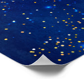 Waterverf Galaxy Cosmic Stars Weddenschap Welkom Poster (Hoek)