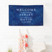 Waterverf Galaxy Cosmic Stars Welkomstbanner Spandoek (Insitu)