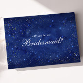 Waterverf Galaxy Cosmic zal je mijn Bridesmaid zij Kaart