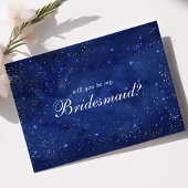 Waterverf Galaxy Cosmic zal je mijn Bridesmaid zij Kaart