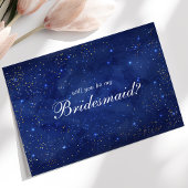 Waterverf Galaxy Cosmic zal je mijn Bridesmaid zij Kaart