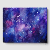 Waterverf Galaxy Hand Lettering Sterrennacht Gastenboek (Achterkant)