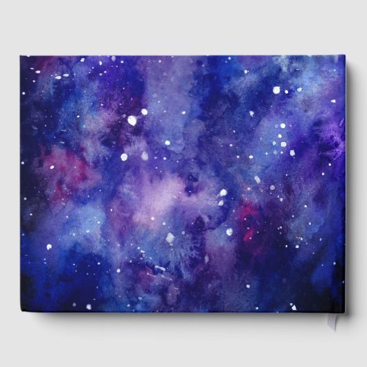Waterverf Galaxy Hand Lettering Sterrennacht Gastenboek (Achterkant)