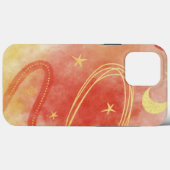 Waterverf Galaxy Hoesje-Mate iPhone case (Achterkant (horizontaal))