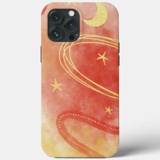 Waterverf Galaxy Hoesje-Mate iPhone case (Achterkant)