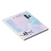 Waterverf Galaxy Kat Meisje Terug Naar School Notitieblok (Schuin)