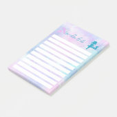 Waterverf Galaxy Kat Meisje Terug Naar School Post-it® Notes (Schuin)