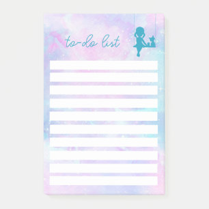 Waterverf Galaxy Kat Meisje Terug Naar School Post-it® Notes