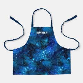 Waterverf Galaxy Nebula Naam Blauw Schort
