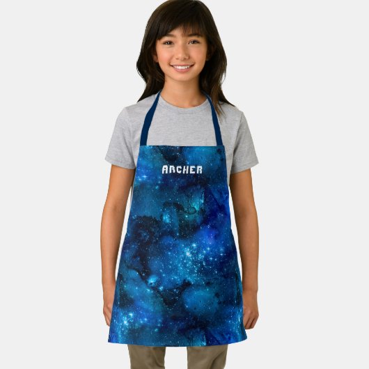 Waterverf Galaxy Nebula Naam Blauw Schort (Insitu)