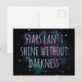 Waterverf Galaxy Night Stars Inspirerend Quote Briefkaart (Voorkant / Achterkant)