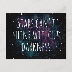Waterverf Galaxy Night Stars Inspirerend Quote Briefkaart
