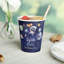 Waterverf Galaxy Planet Kinder Baby shower Papieren Bekers