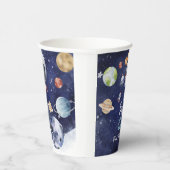 Waterverf Galaxy Planet Kinder Baby shower Papieren Bekers (Rechts)