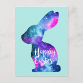 Waterverf Galaxy Rabbit | Easter Feestdagenkaart (Voorkant)