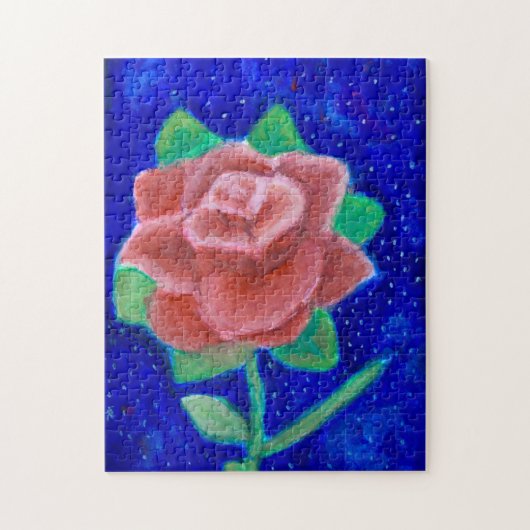Waterverf Galaxy Roos Puzzle Legpuzzel (Verticaal)