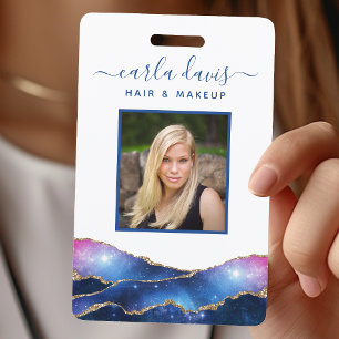 Waterverf Galaxy Salon-id voor handtekenscript Aga Badge