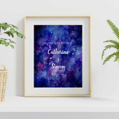 Waterverf Galaxy Welkom Weddenschap Poster