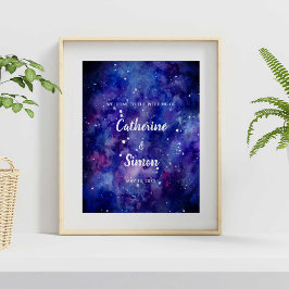 Waterverf Galaxy Welkom Weddenschap Poster