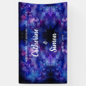 Waterverf Galaxy Welkom Weddenschap Spandoek (Verticaal)