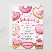 Waterverf Galentine's Cookie Decorating Party Kaart (Voorkant)