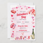 Waterverf Galentine's Valentijnsdag Party Kaart (Voorkant)