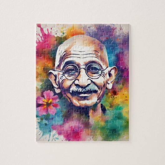 Waterverf Gandhi Legpuzzel (Verticaal)