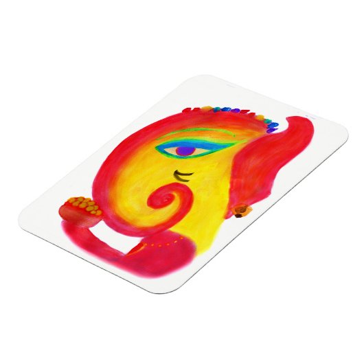 Waterverf Ganesha Magneet (Linkerzijde)