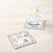 Waterverf Gans 1e verjaardag Kartonnen Onderzetters (Insitu)