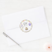 Waterverf Gans 1e verjaardag Ronde Sticker (Envelop)