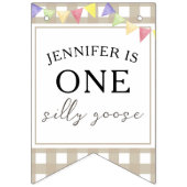 Waterverf Gans 1e verjaardag Vlaggetjes (Tweede vlag)