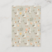 Waterverf Gans Schattige Luier Raffle Behuizing Ka Informatiekaartje (Achterkant)