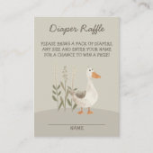 Waterverf Gans Schattige Luier Raffle Behuizing Ka Informatiekaartje (Voorkant)