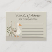 Waterverf Gans Woorden van Advies - Behuizing Kaar Informatiekaartje (Voorkant)