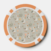 Waterverf Ganzen Pattern Baby shower Poker Chips (Achterkant)