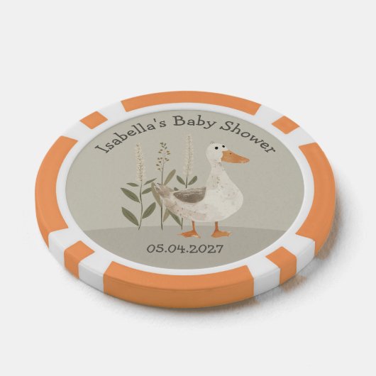 Waterverf Ganzen Pattern Baby shower Poker Chips (Enkel)