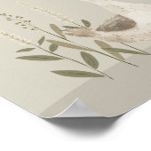 Waterverf Ganzenluier Raffle Baby shower Poster (Hoek)