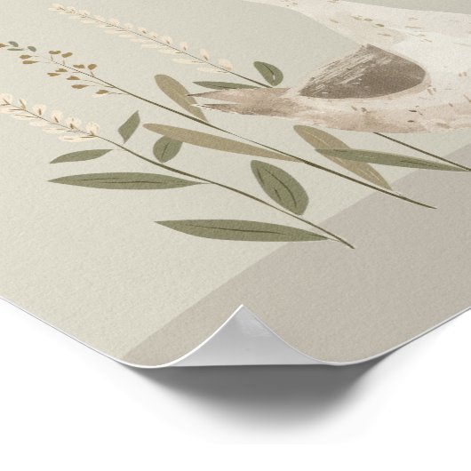 Waterverf Ganzenluier Raffle Baby shower Poster (Hoek)