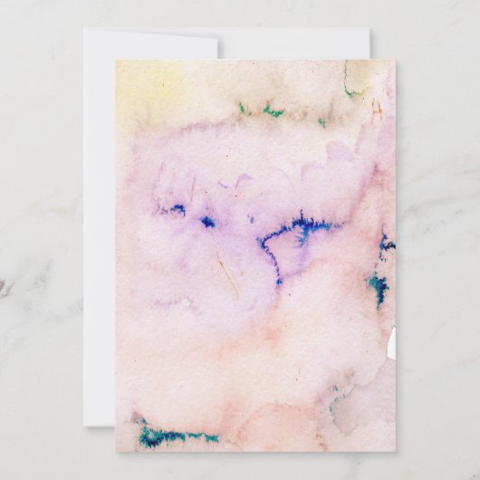 Waterverf Garden Bloom Bridal Shower Kaart (Achterkant)