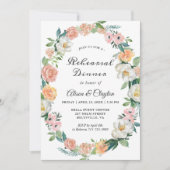 Waterverf Garden Floral Krans repetitie diner Kaart (Voorkant)